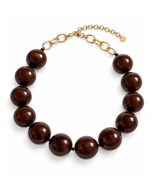Collar Bolas Chocolate