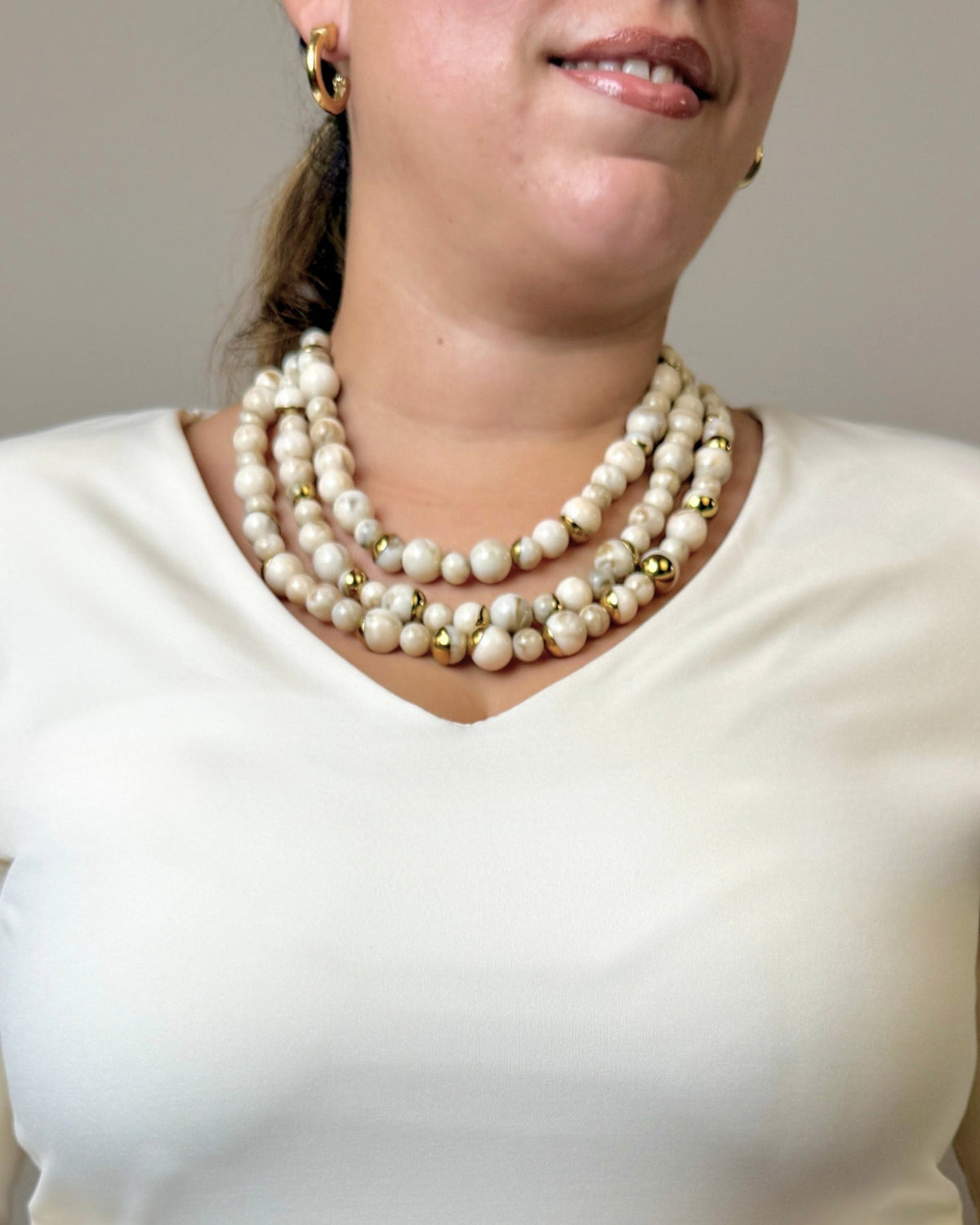 Collar Bolas Mármol - SÜMAI COLLECTION - Collar Bolas Mármol