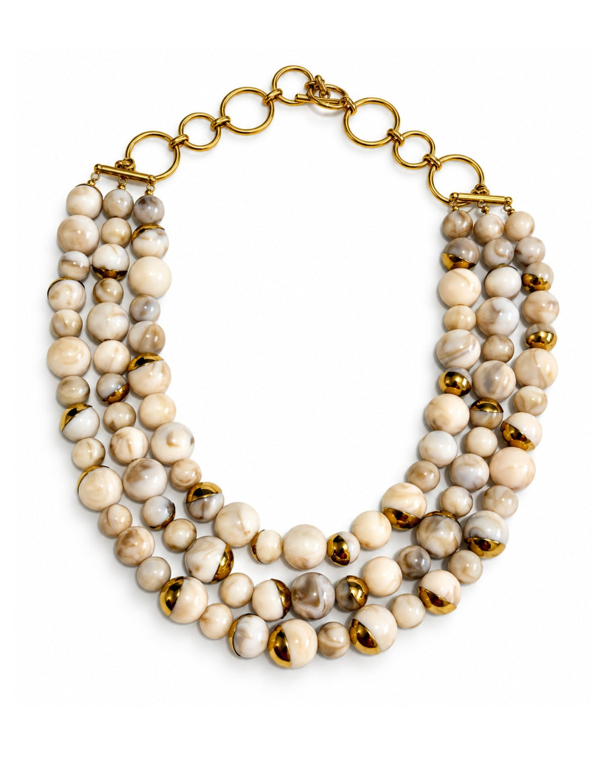 Collar Bolas Mármol - SÜMAI COLLECTION - Collar Bolas Mármol