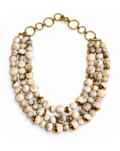 Collar Bolas Mármol - SÜMAI COLLECTION - Collar Bolas Mármol