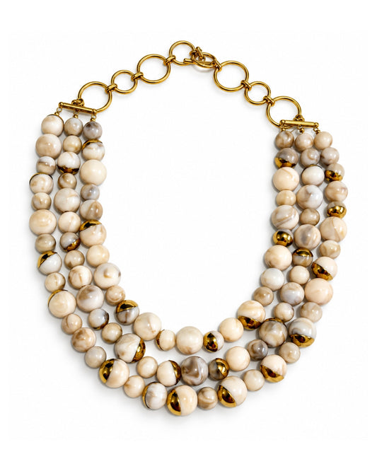 Collar Bolas Mármol - SÜMAI COLLECTION - Collar Bolas Mármol