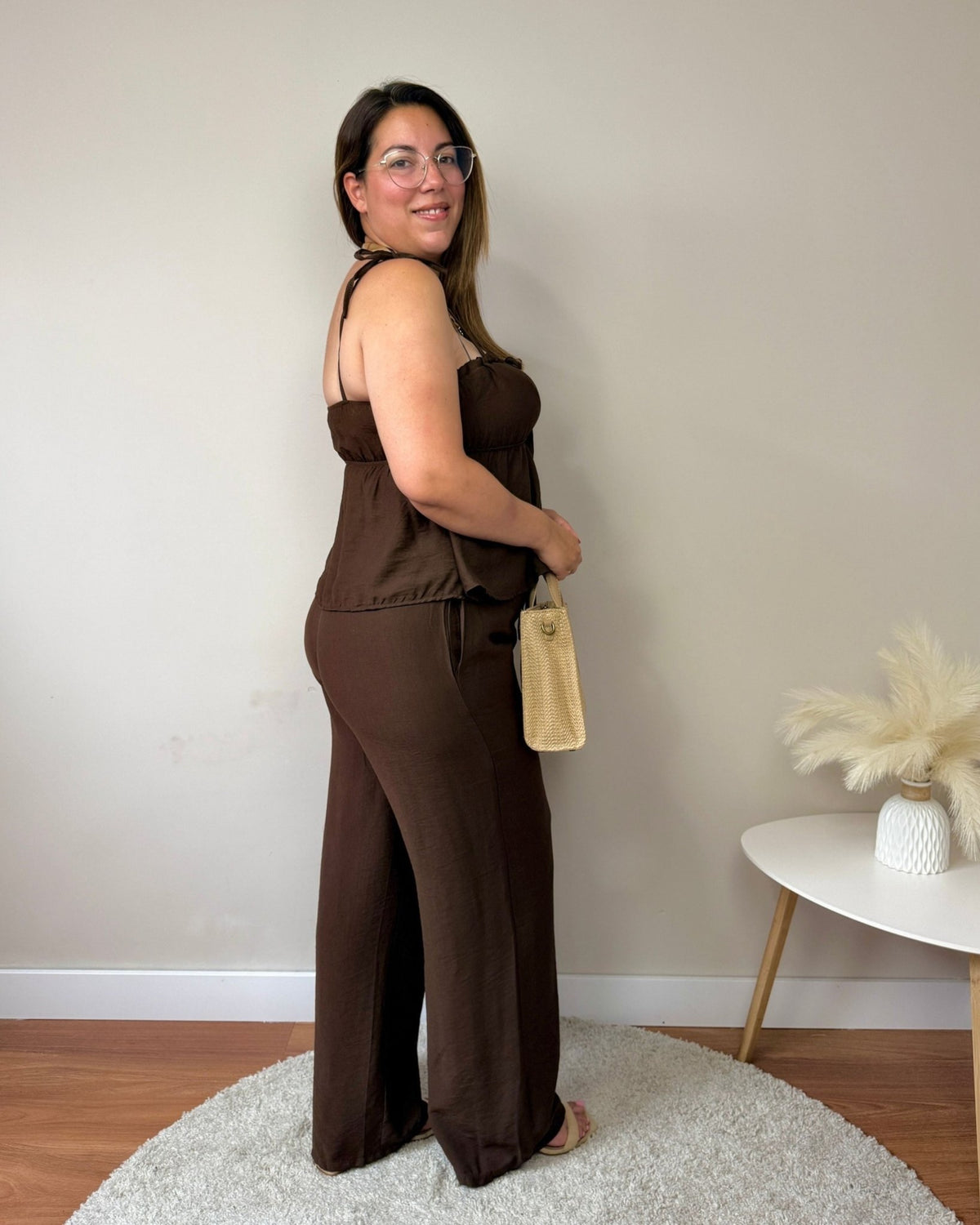 Conjunto Lazada - SÜMAI COLLECTION - Marrón chocolate