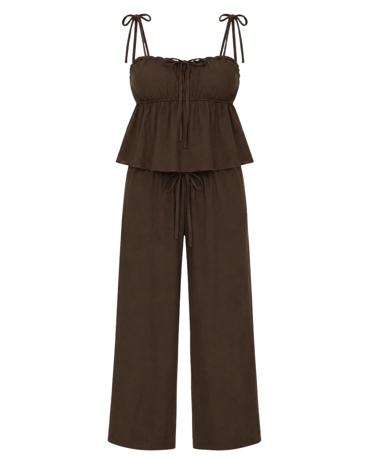 Conjunto Lazada - SÜMAI COLLECTION - Marrón chocolate