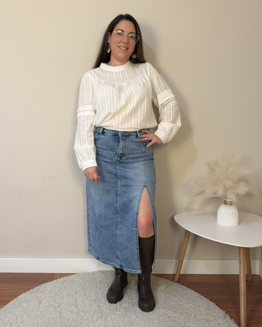 Falda Denim Midi