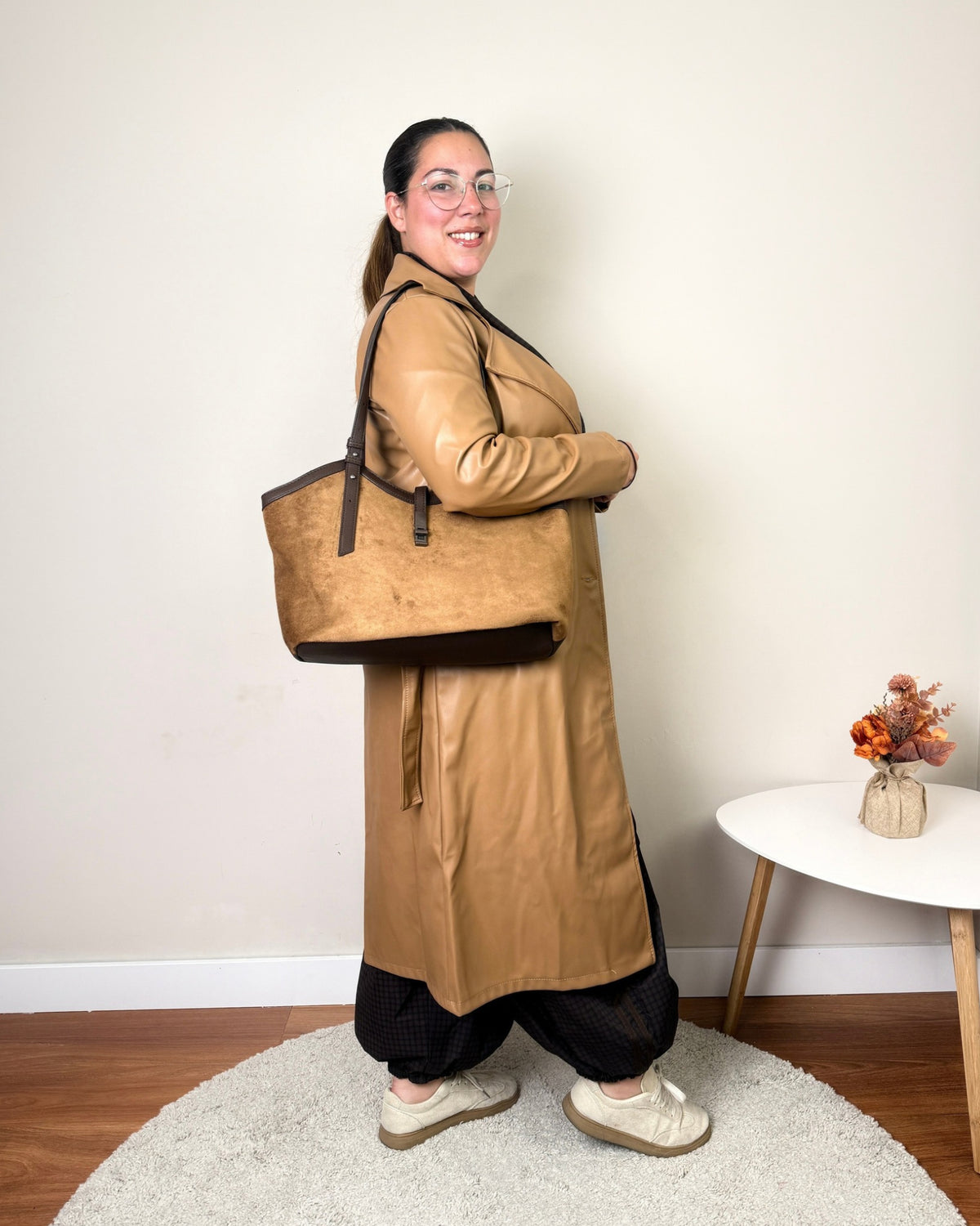 Gabardina Manhattan camel