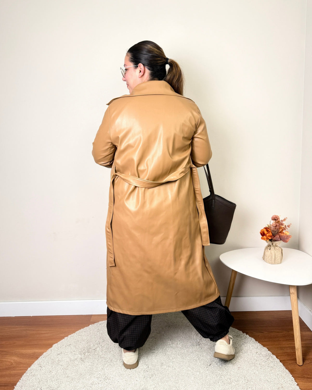 Gabardina Manhattan camel