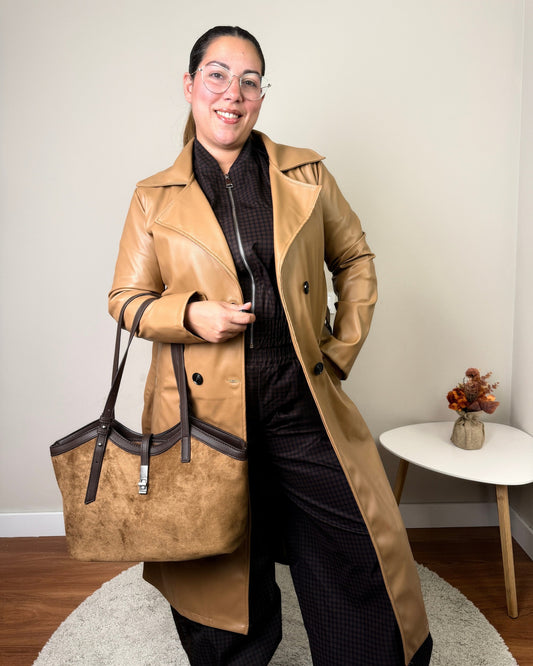 Gabardina Manhattan camel