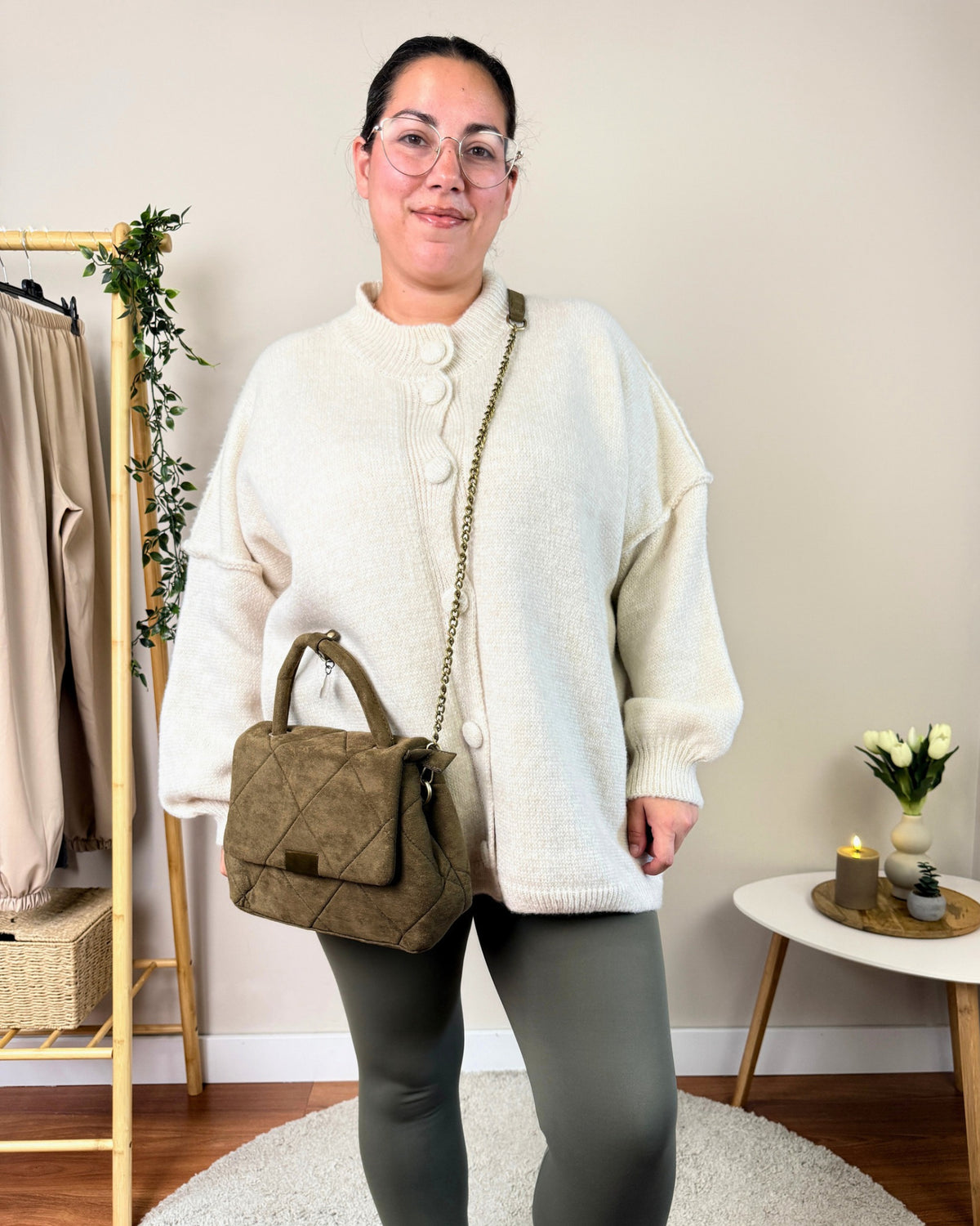 Bolso Acolchado Kaki