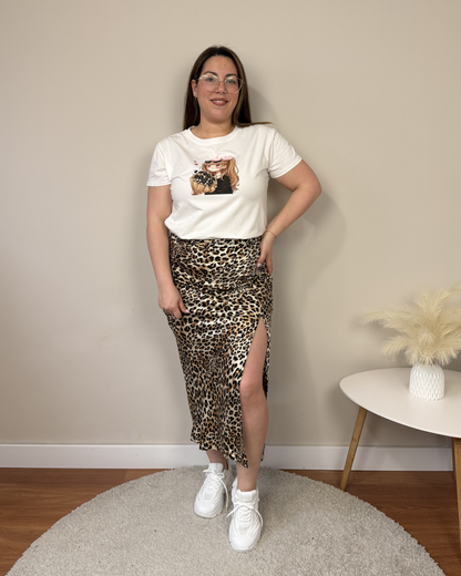 Falda Leopardo