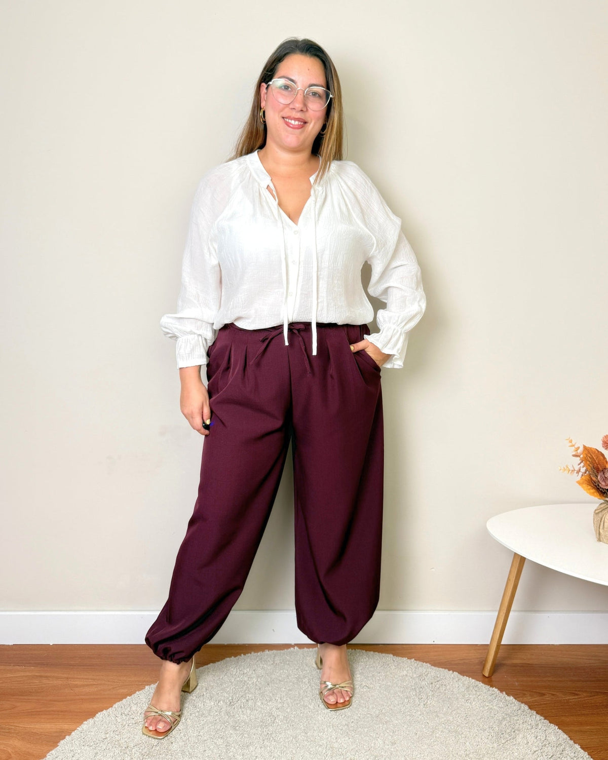 Pantalón Bruselas burdeos - SÜMAI COLLECTION - Burdeos