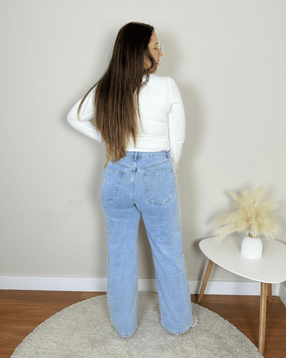 Pantalón Vaquero Perlas - SÜMAI COLLECTION - Pantalón Vaquero Perlas