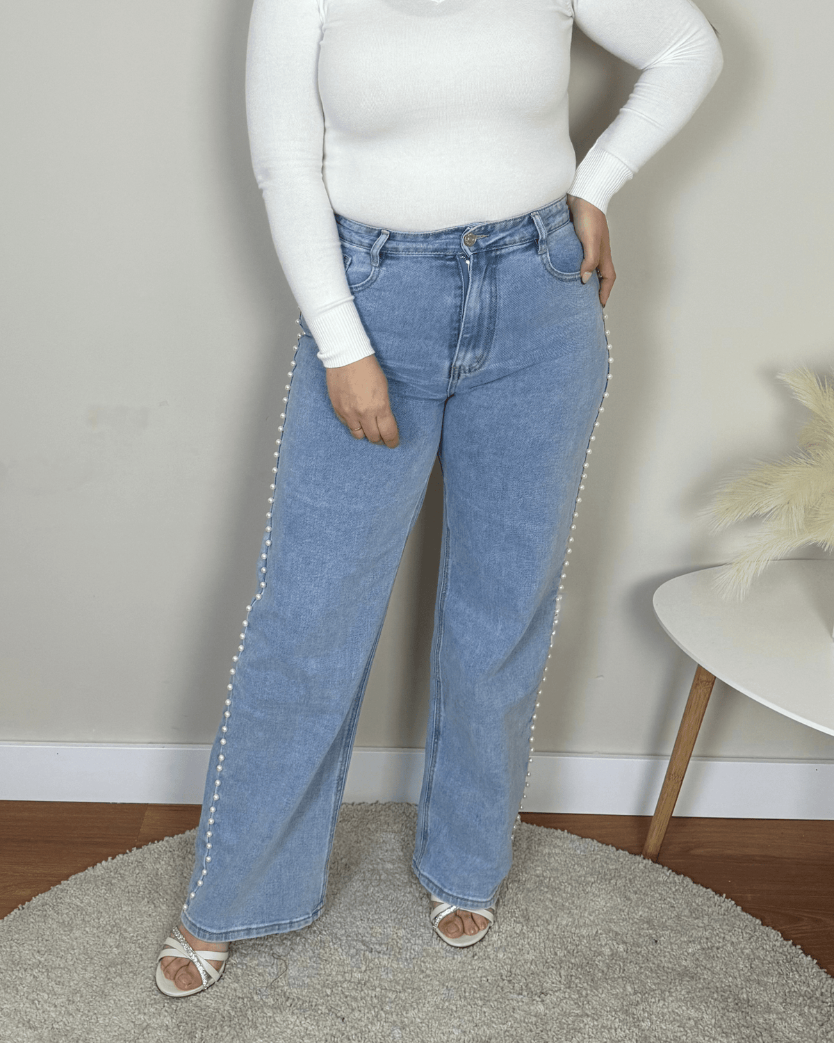 Pantalón Vaquero Perlas - SÜMAI COLLECTION - Pantalón Vaquero Perlas