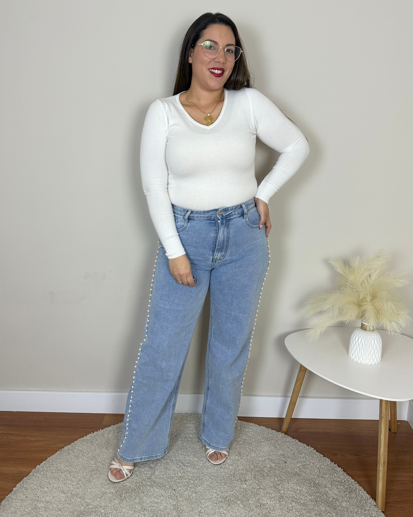 Pantalón Vaquero Perlas