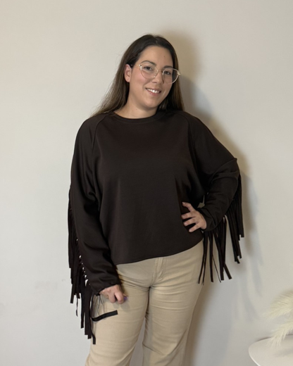 Sudadera Flecos
