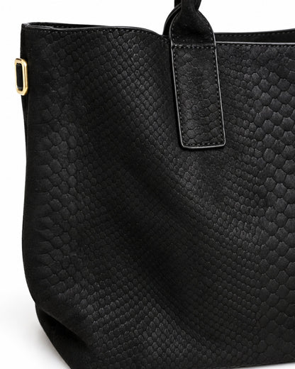 Tote Pitón Negro - SÜMAI COLLECTION - Tote Pitón Negro
